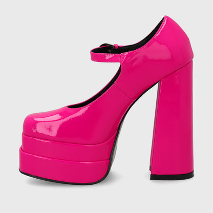 Zapato Plataforma Fucsia  Mujer 25913