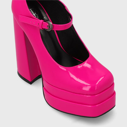 Zapato Plataforma Fucsia  Mujer 25913