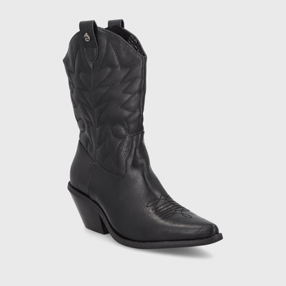 Bota Texana Negra Mujer 33751