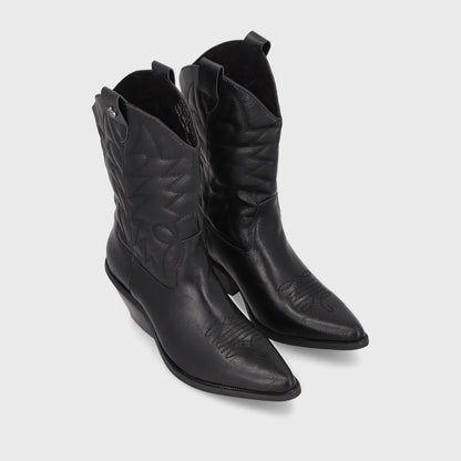 Bota Texana Negra Mujer 33751