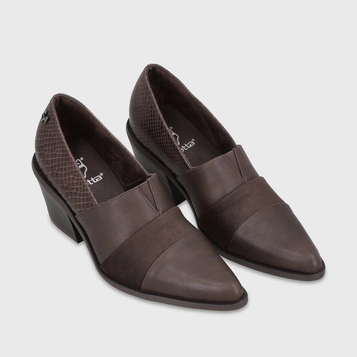 Zapato Taco Café Mujer 3376502