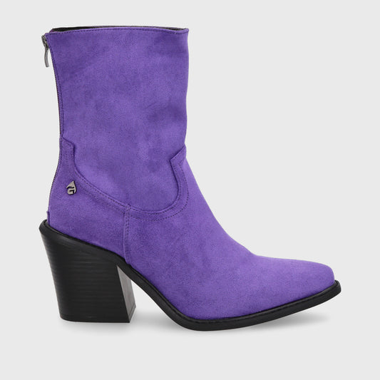 Botín Taco Morado Mujer 33771