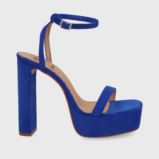 Sandalia Taco Azul Mujer 35101