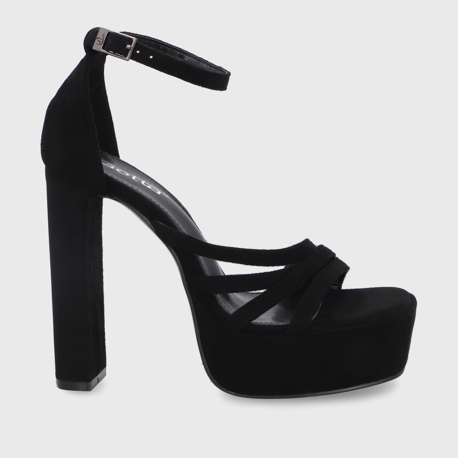 Sandalia Taco Negra  Mujer 35102