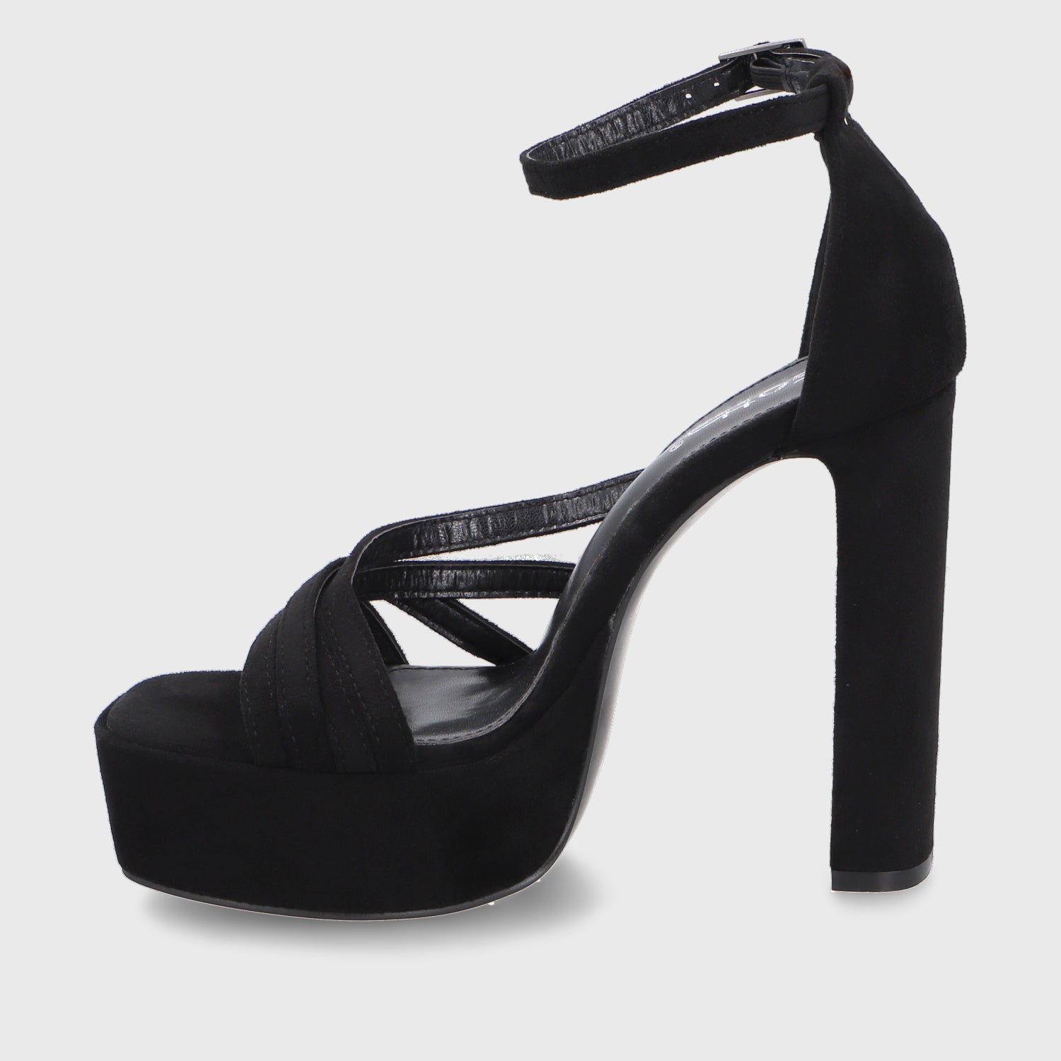 Sandalia Taco Negra  Mujer 35102