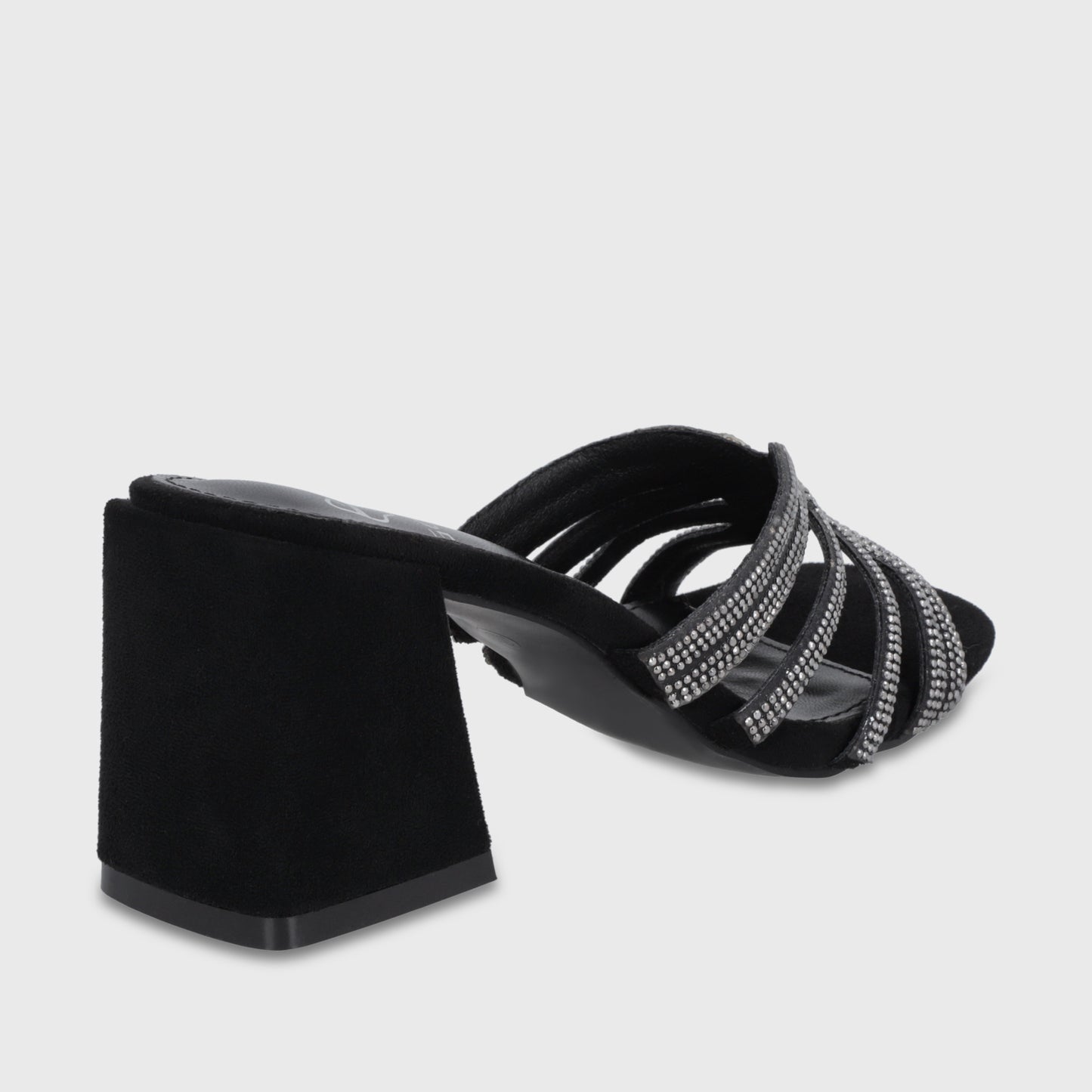 Sandalia Taco Negra Mujer 35135