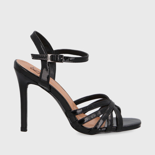 Sandalia Taco Negra Mujer 35141