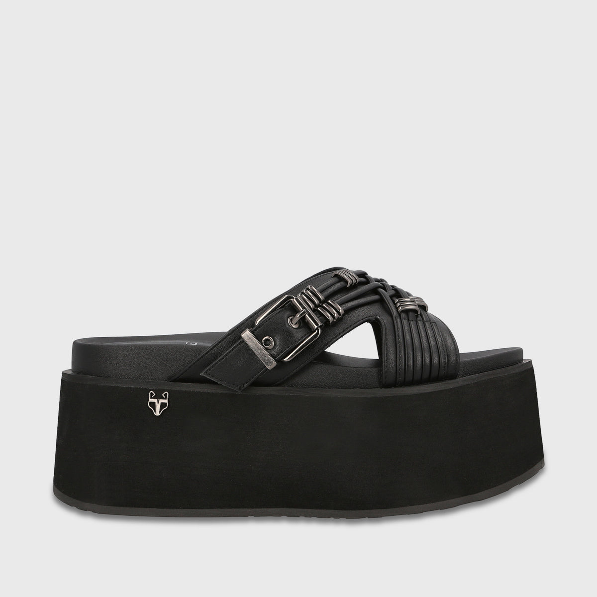 Sandalia Plataforma Negra Mujer Cami
