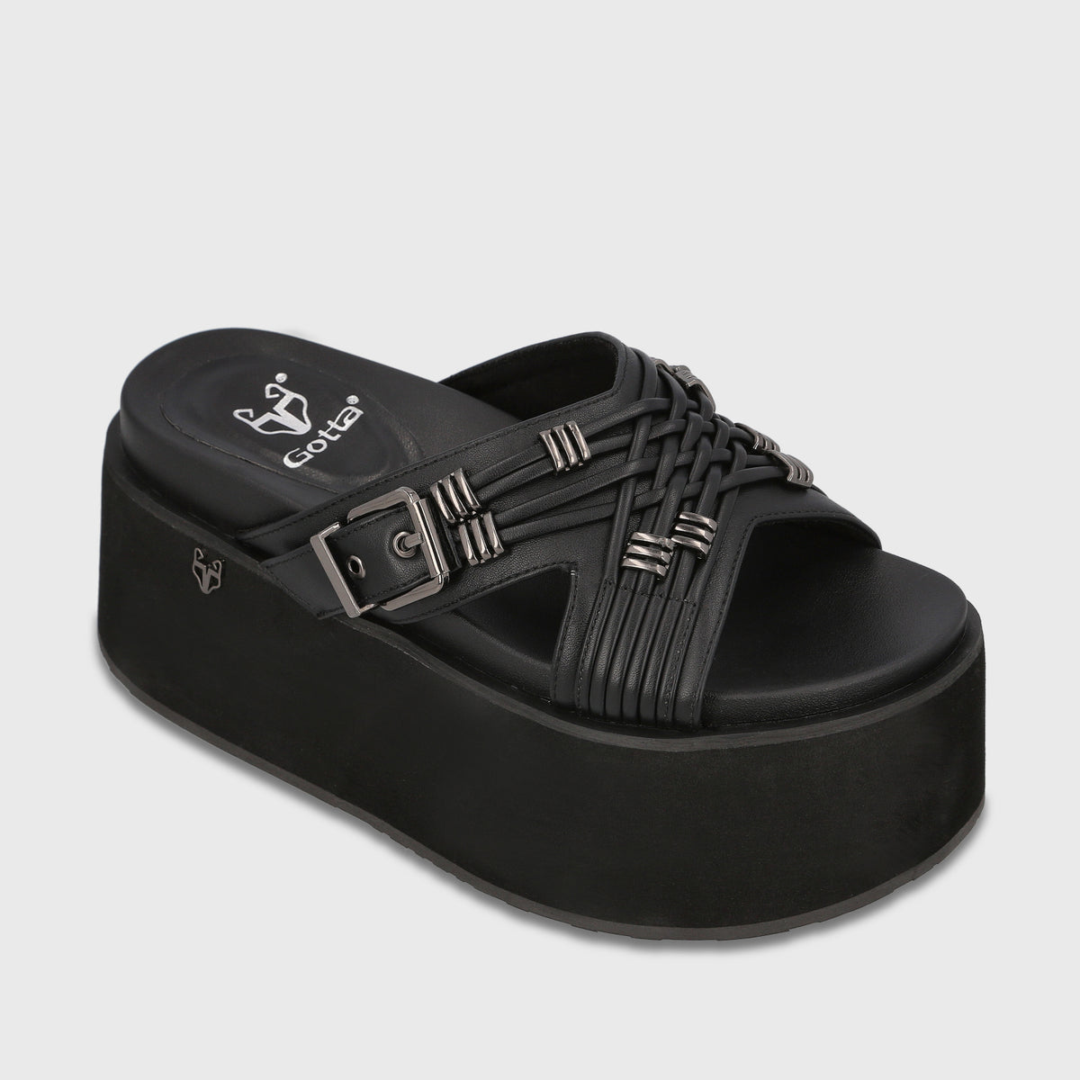 Sandalia Plataforma Negra Mujer Cami