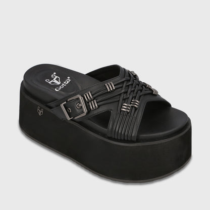 Sandalia Plataforma Negra Mujer Cami