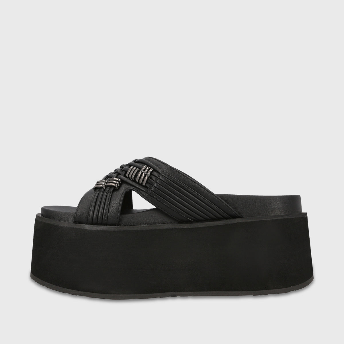 Sandalia Plataforma Negra Mujer Cami