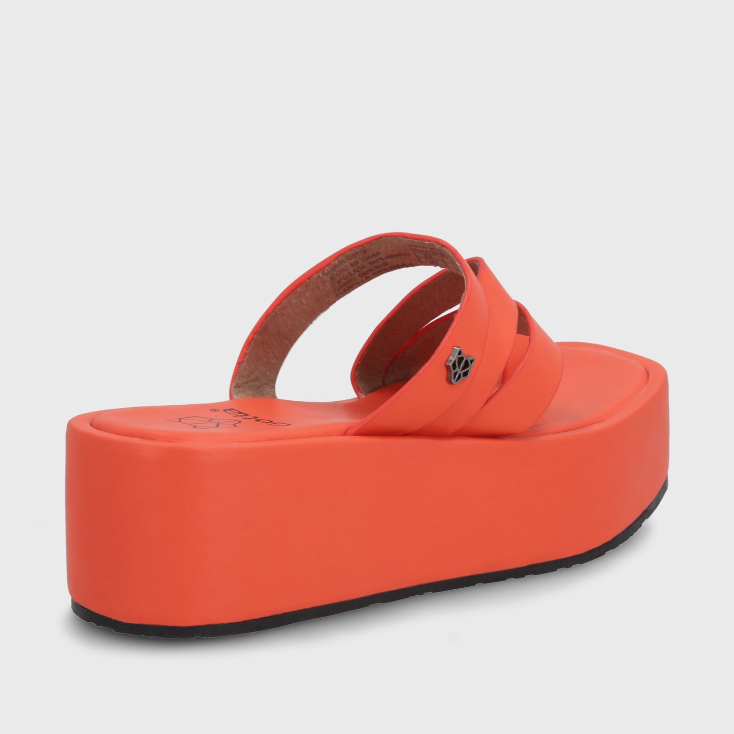 Sandalia Plataforma Naranja Mujer 35221