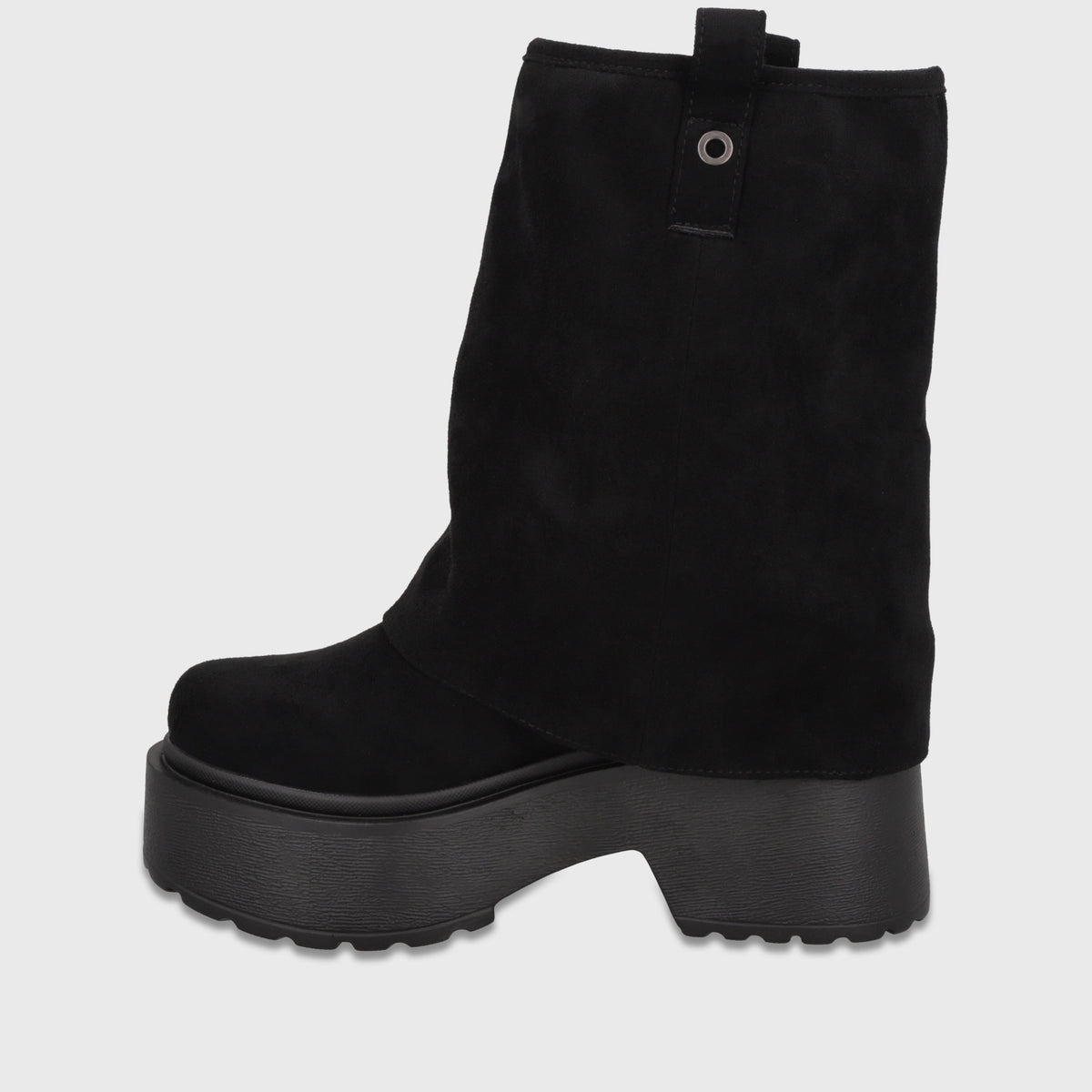 Bota Plataforma Negra Mujer 3580701