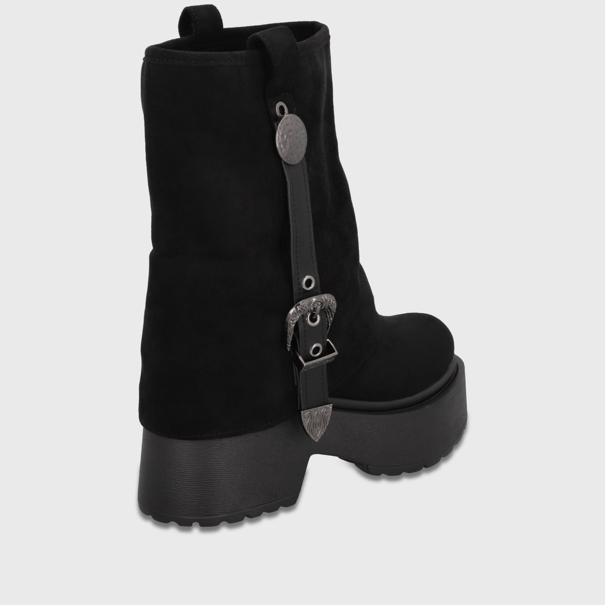 Bota Plataforma Negra Mujer 3580701