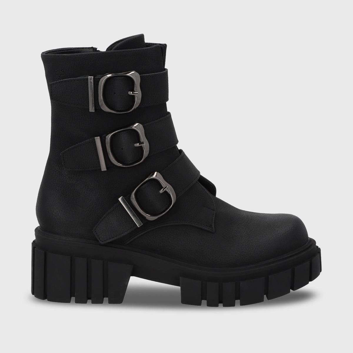 Botin Plataforma Negro Mujer 35934