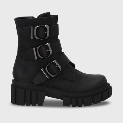 Botin Plataforma Negro Mujer 35934