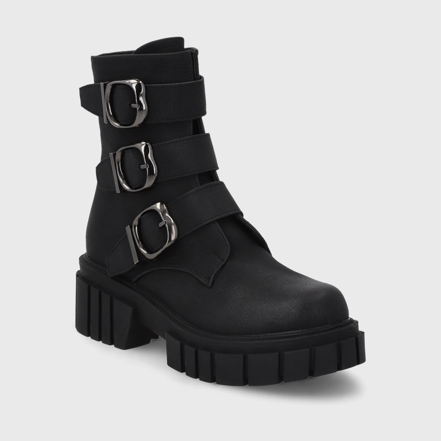 Botin Plataforma Negro Mujer 35934