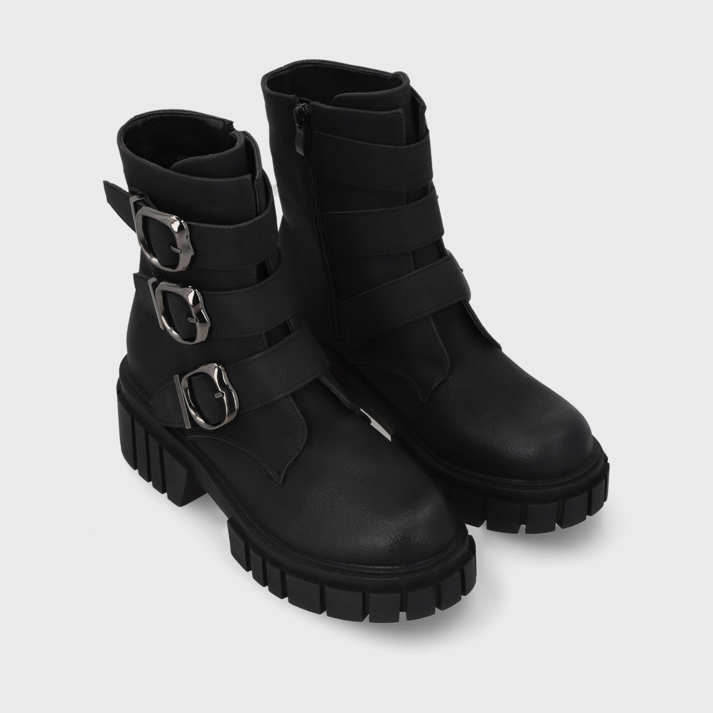 Botin Plataforma Negro Mujer 35934