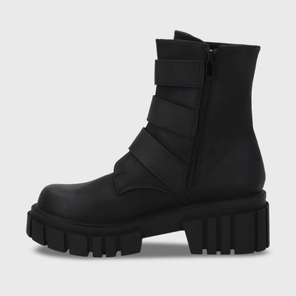 Botin Plataforma Negro Mujer 35934