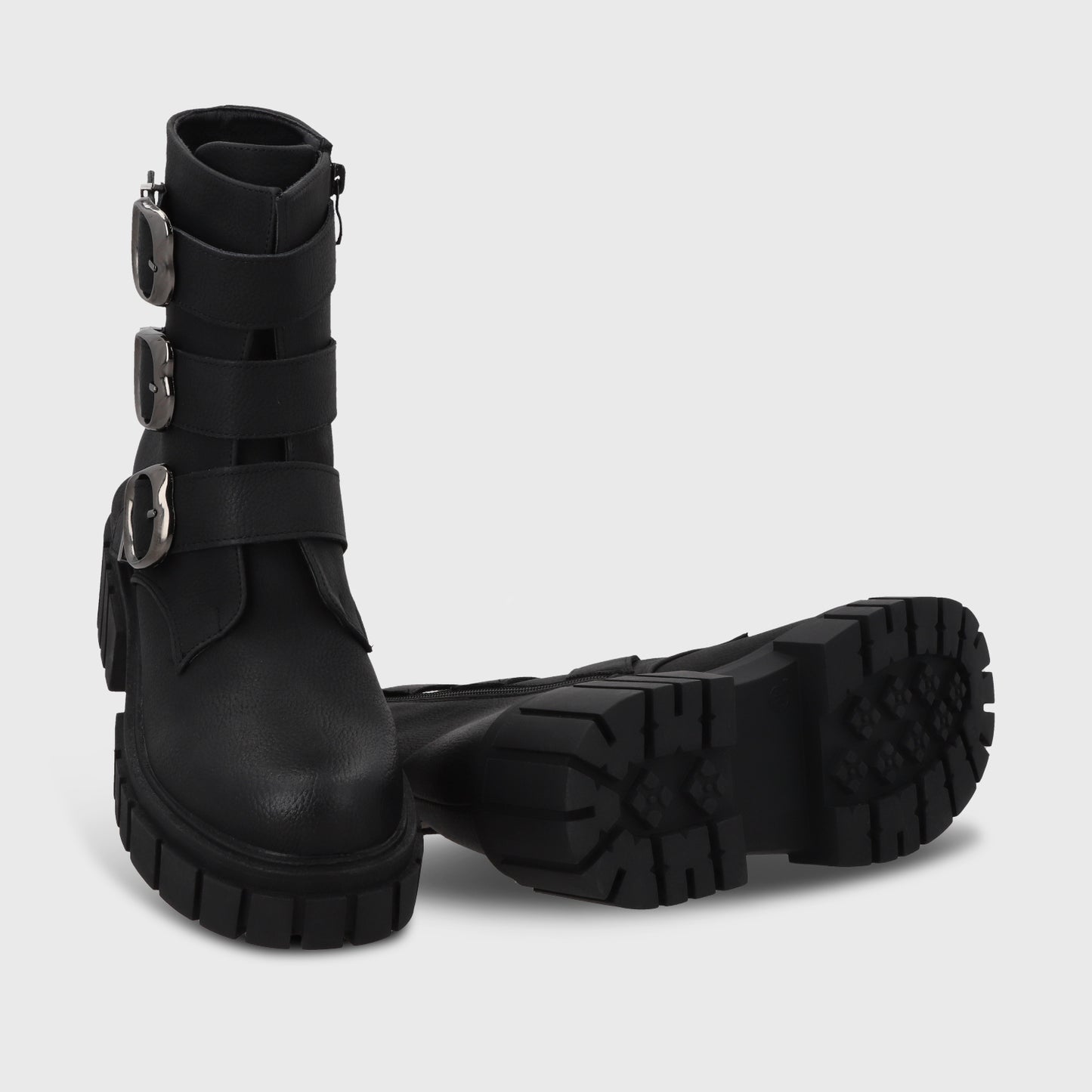 Botin Plataforma Negro Mujer 35934