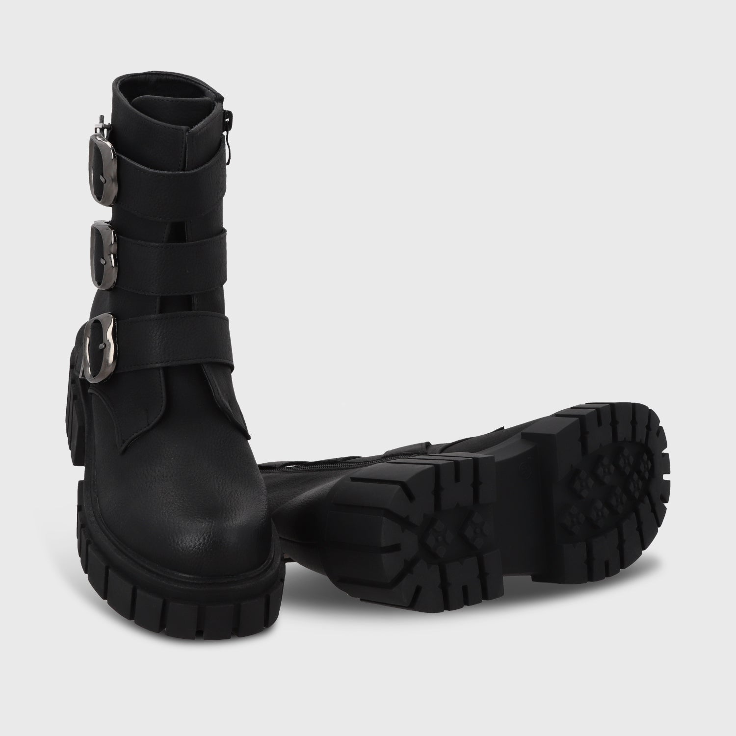 Botin Plataforma Negro Mujer 35934
