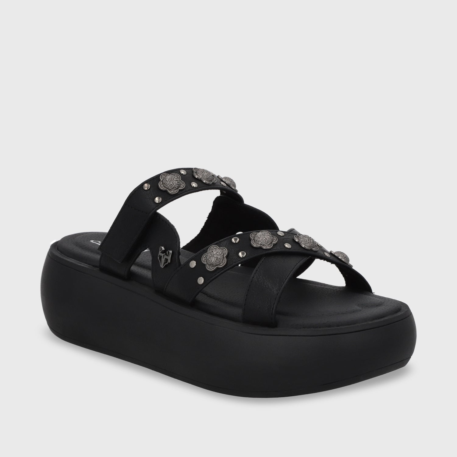 Sandalia Plataforma Negro Mujer 43035