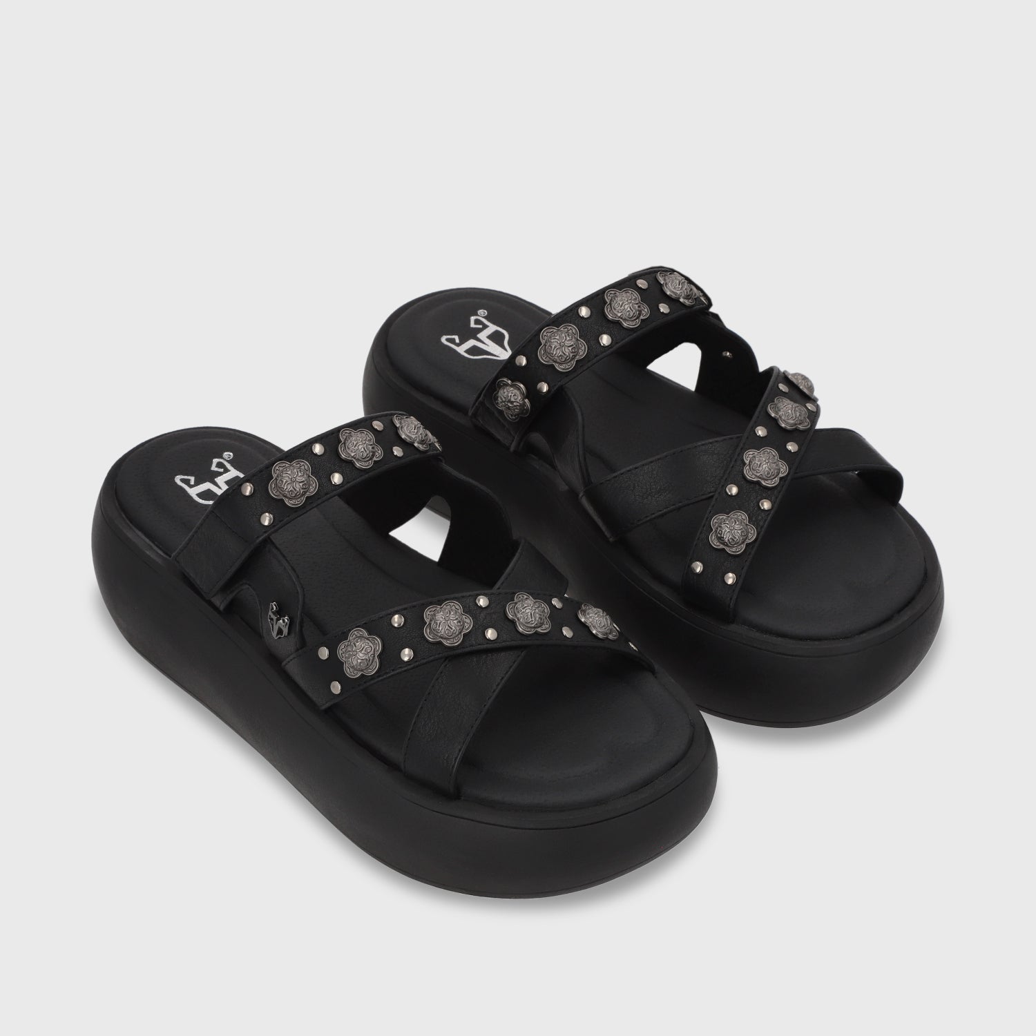 Sandalia Plataforma Negro Mujer 43035