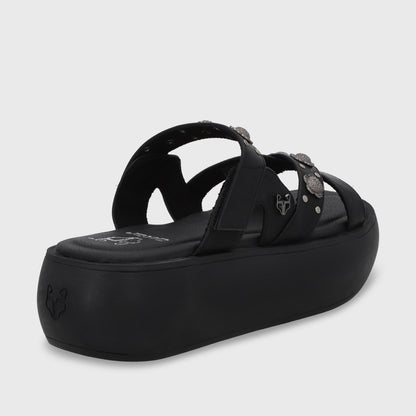 Sandalia Plataforma Negro Mujer 43035