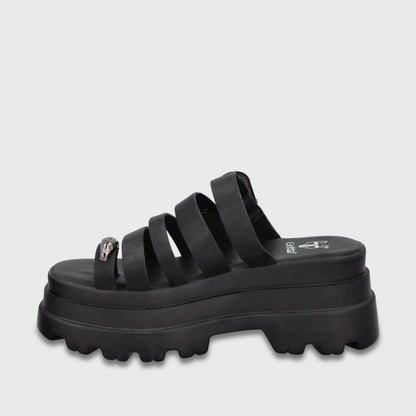 Sandalia Plataforma Negra Mujer 45732