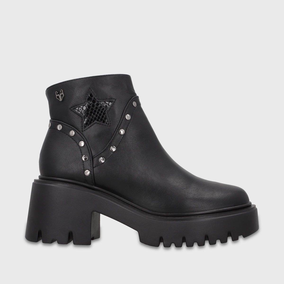 Botin Taco Negro Mujer 4575245