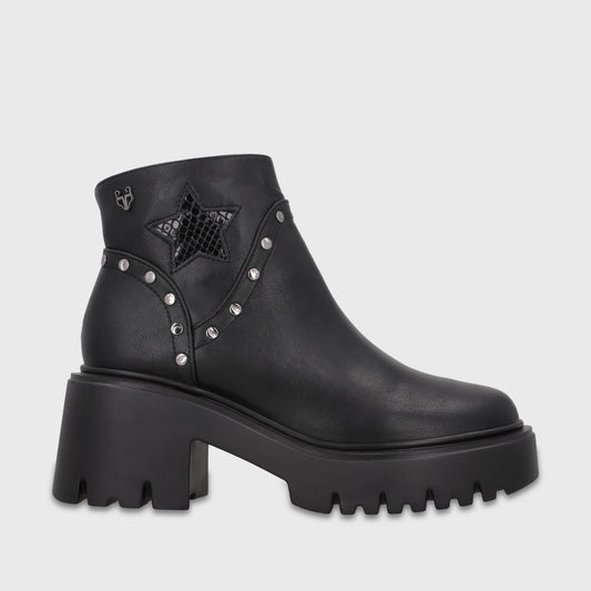 Botin Taco Negro Mujer 4575245