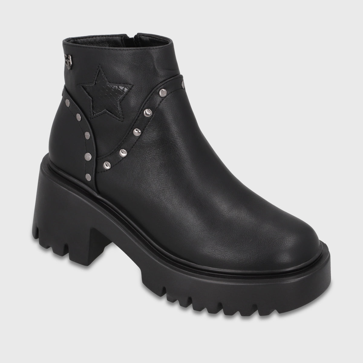 Botin Taco Negro Mujer 4575245