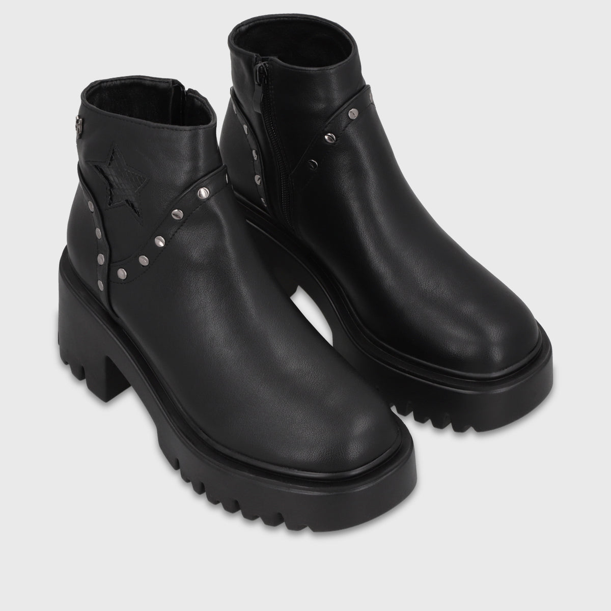 Botin Taco Negro Mujer 4575245