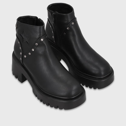 Botin Taco Negro Mujer 4575245