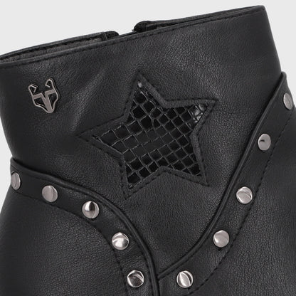 Botin Taco Negro Mujer 4575245