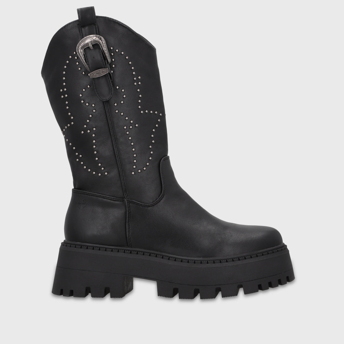Bota Plataforma Negra Mujer 4580701
