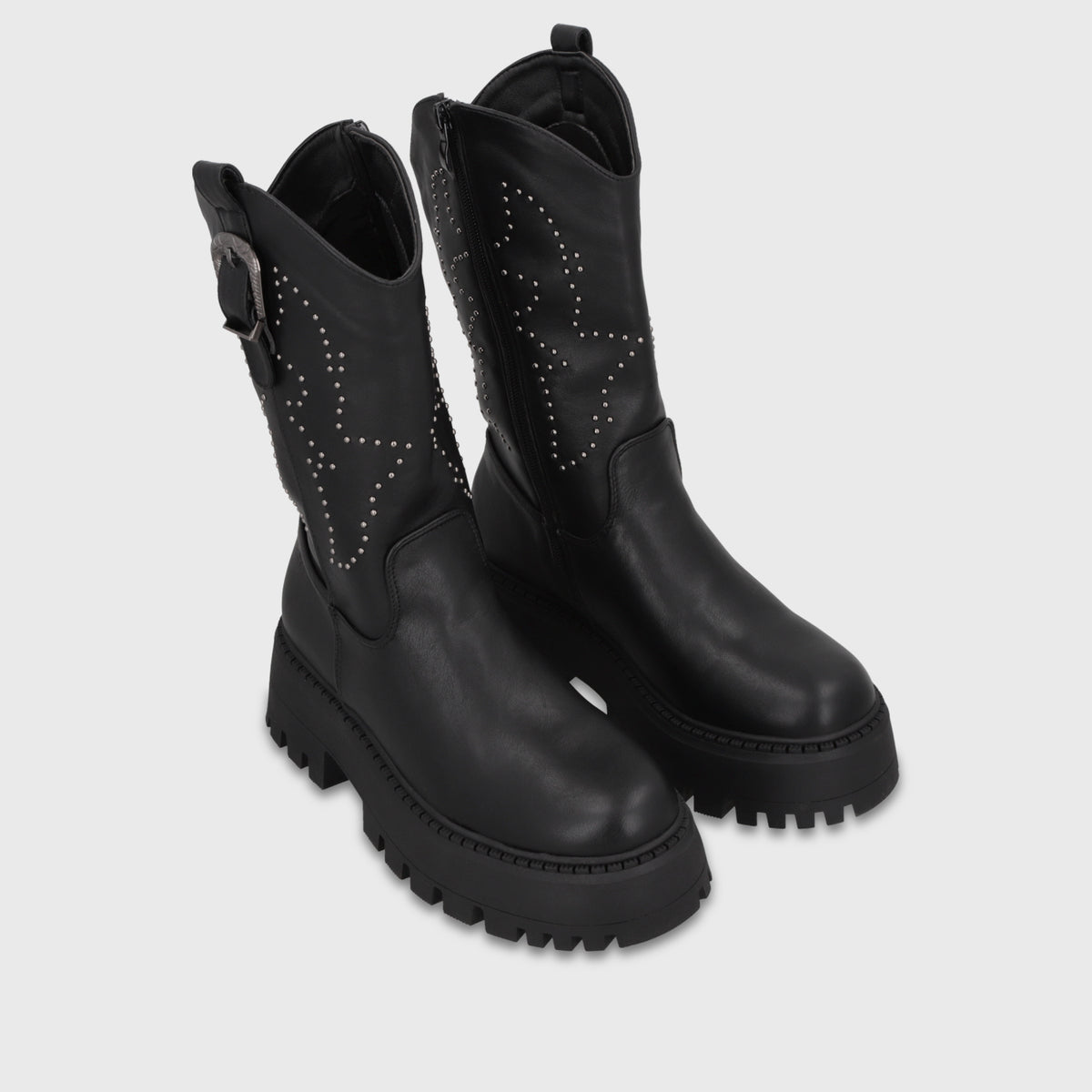 Bota Plataforma Negra Mujer 4580701