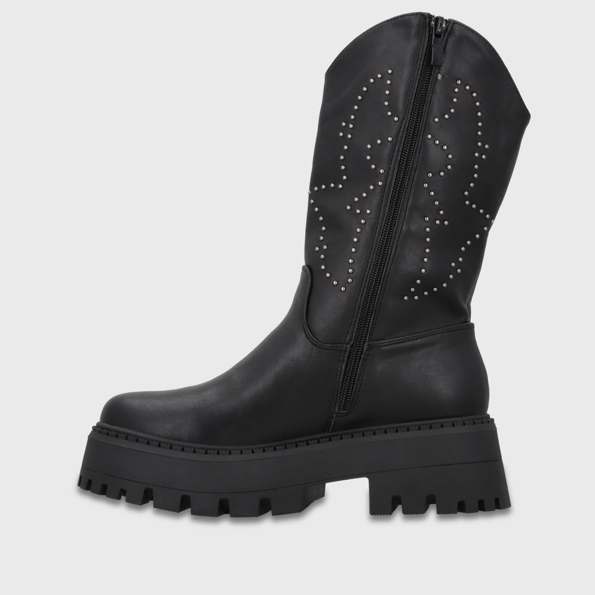 Bota Plataforma Negra Mujer 4580701