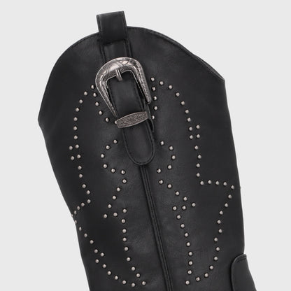 Bota Plataforma Negra Mujer 4580701