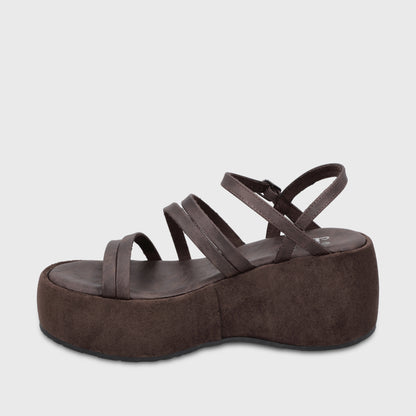 Sandalia Plataforma Café Mujer 45822