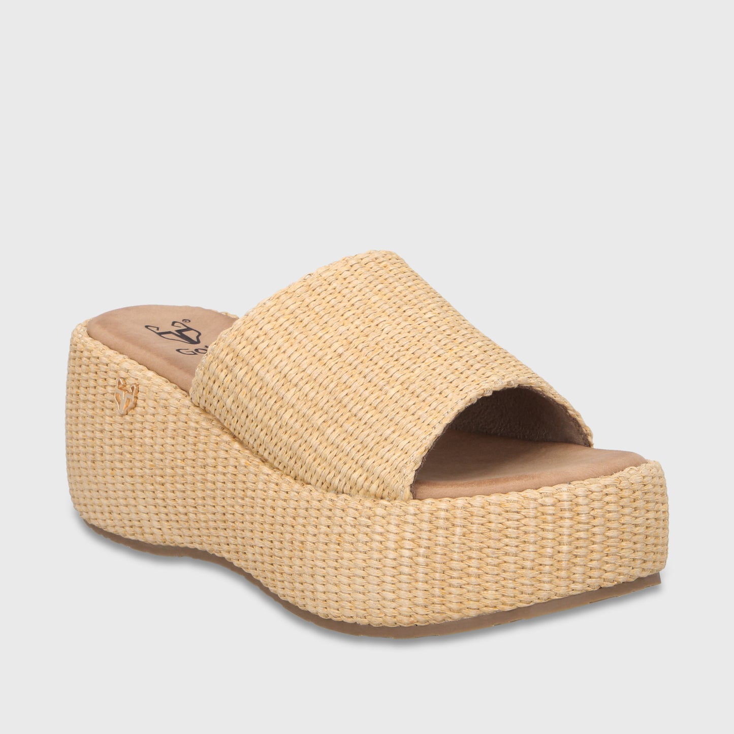 Sandalia Plataforma Beige Mujer 45824
