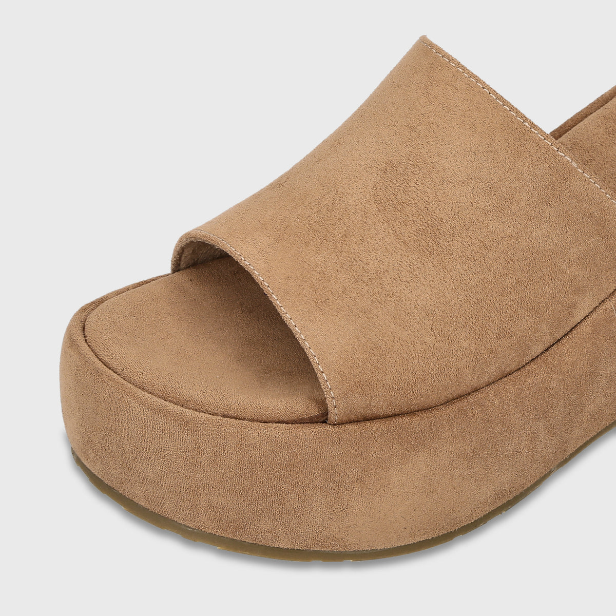 Sandalia Plataforma Camel Mujer Eva