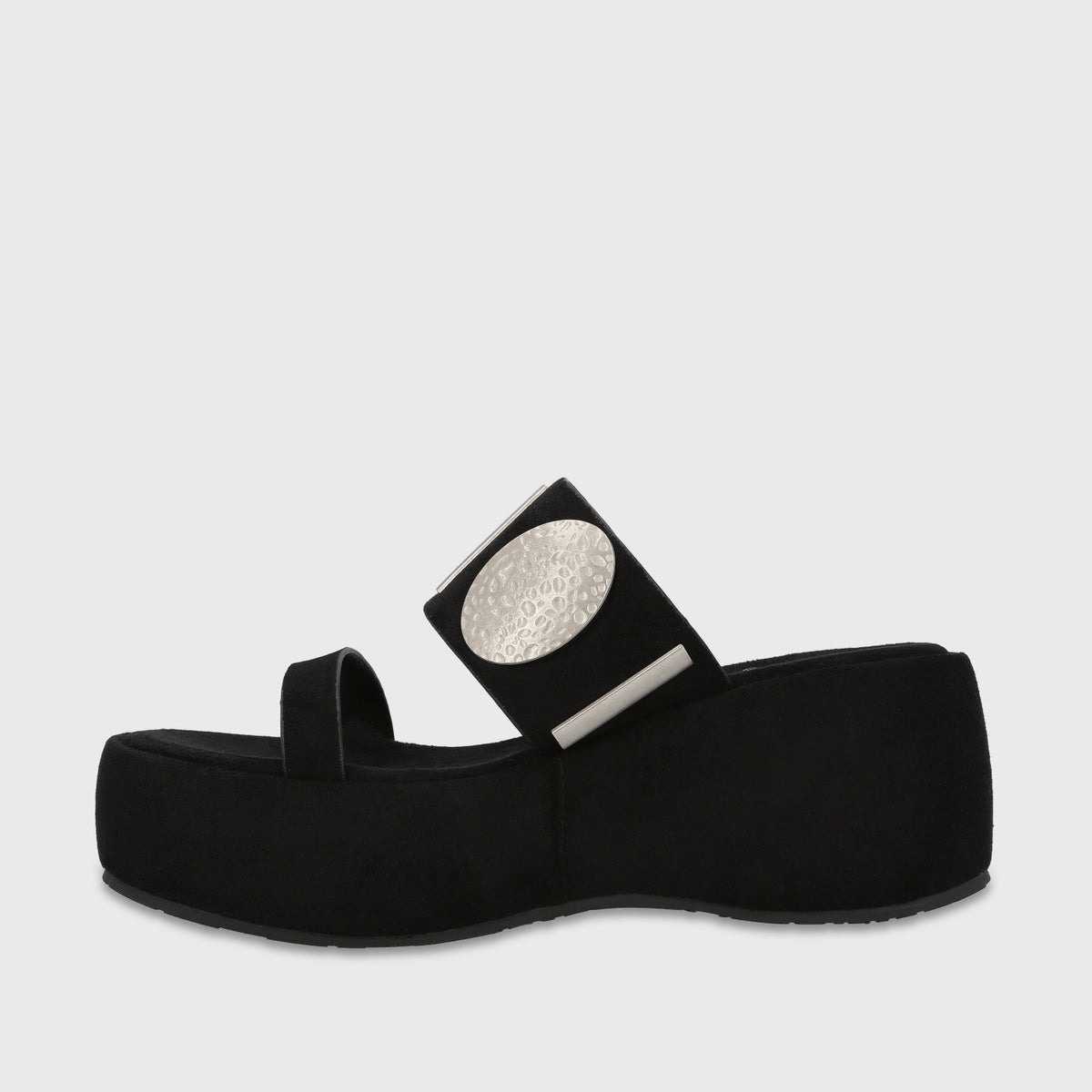 Sandalia Plataforma Negra Mujer Fer