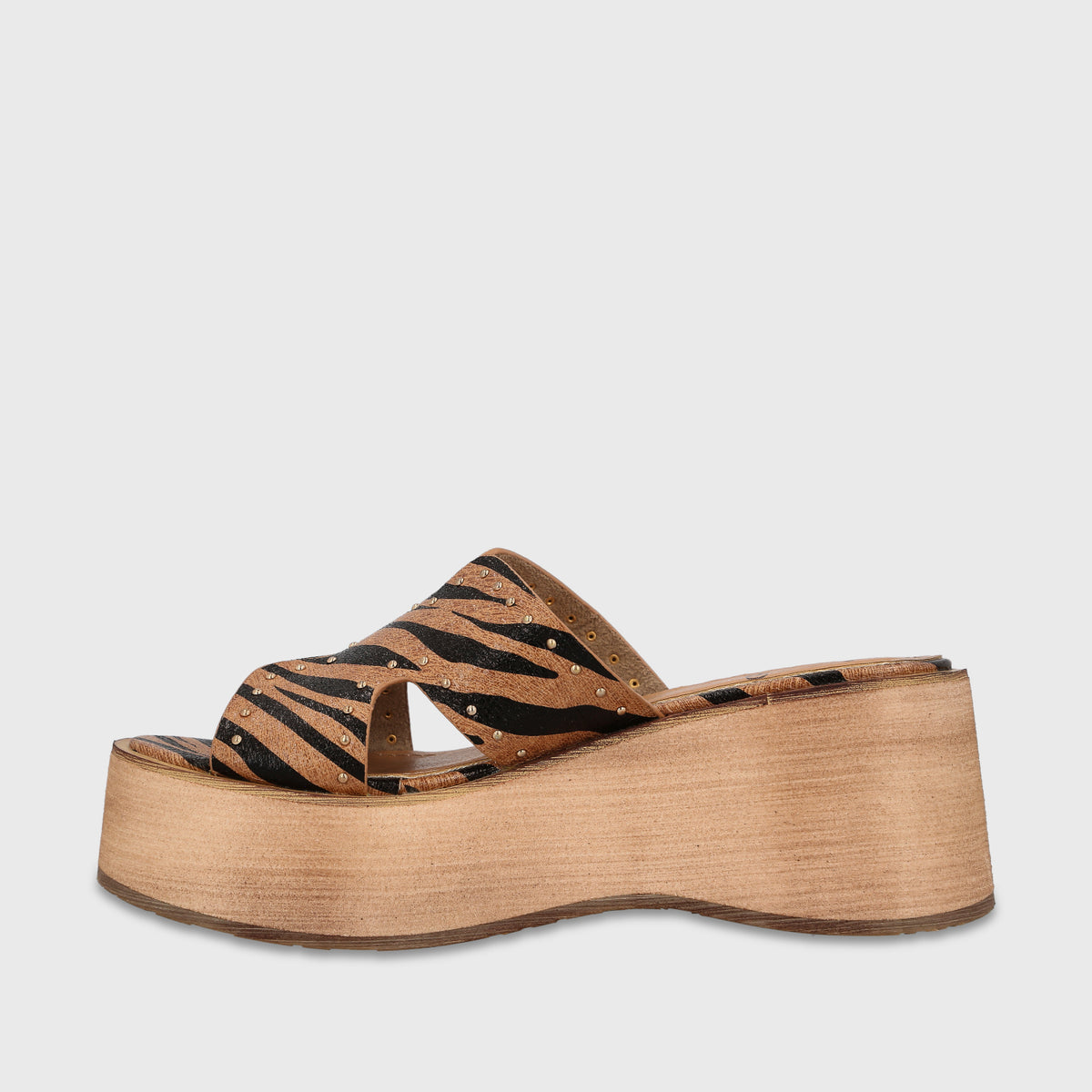 Sandalia Plataforma Animal Print Mujer Gina