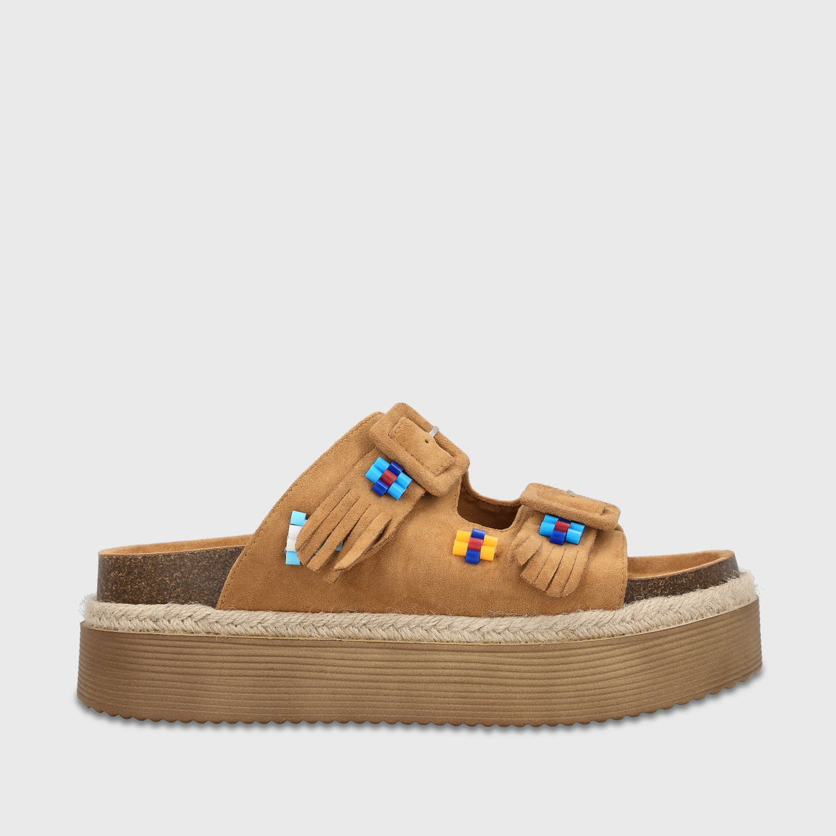 Sandalia Plataforma Camel Mujer Javiera