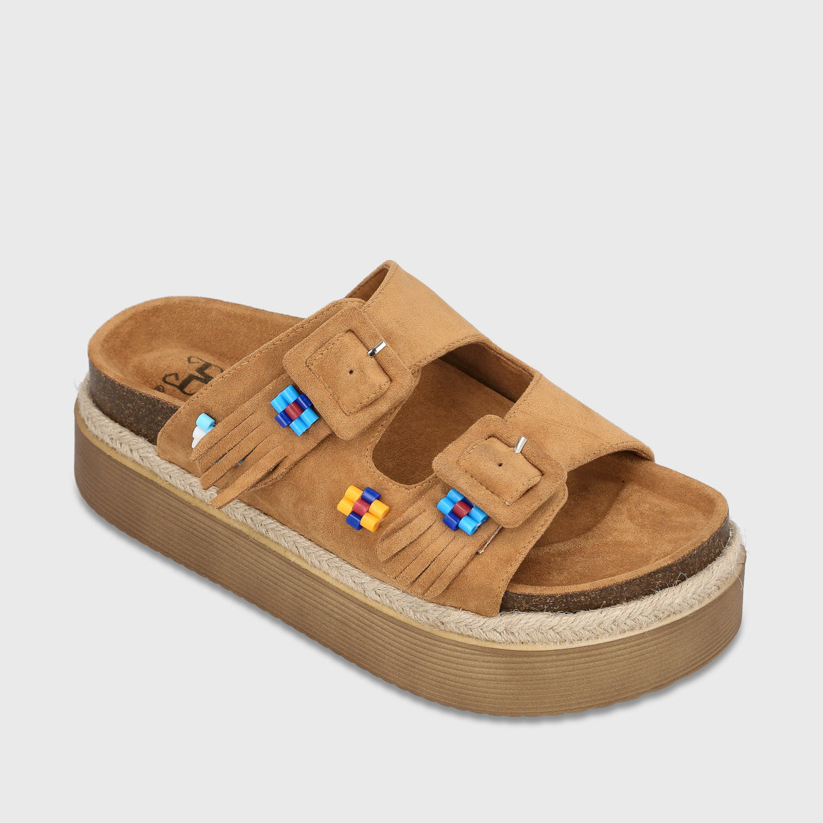 Sandalia Plataforma Camel Mujer Javiera