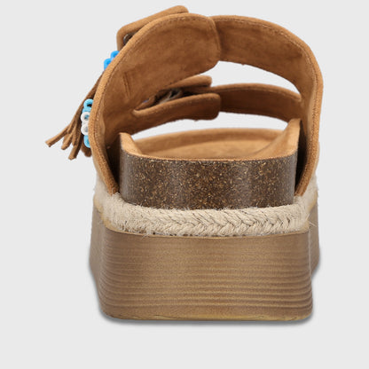 Sandalia Plataforma Camel Mujer Javiera