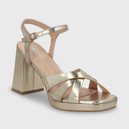 Sandalia Taco Cobre Mujer 45902