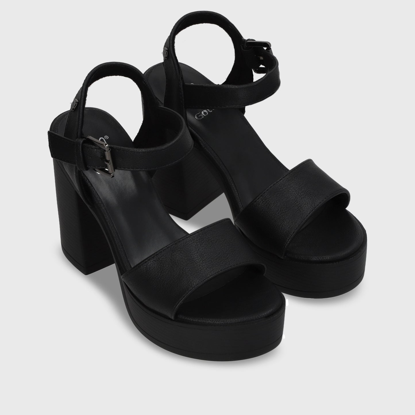 Sandalia Plataforma Negro Mujer 45961