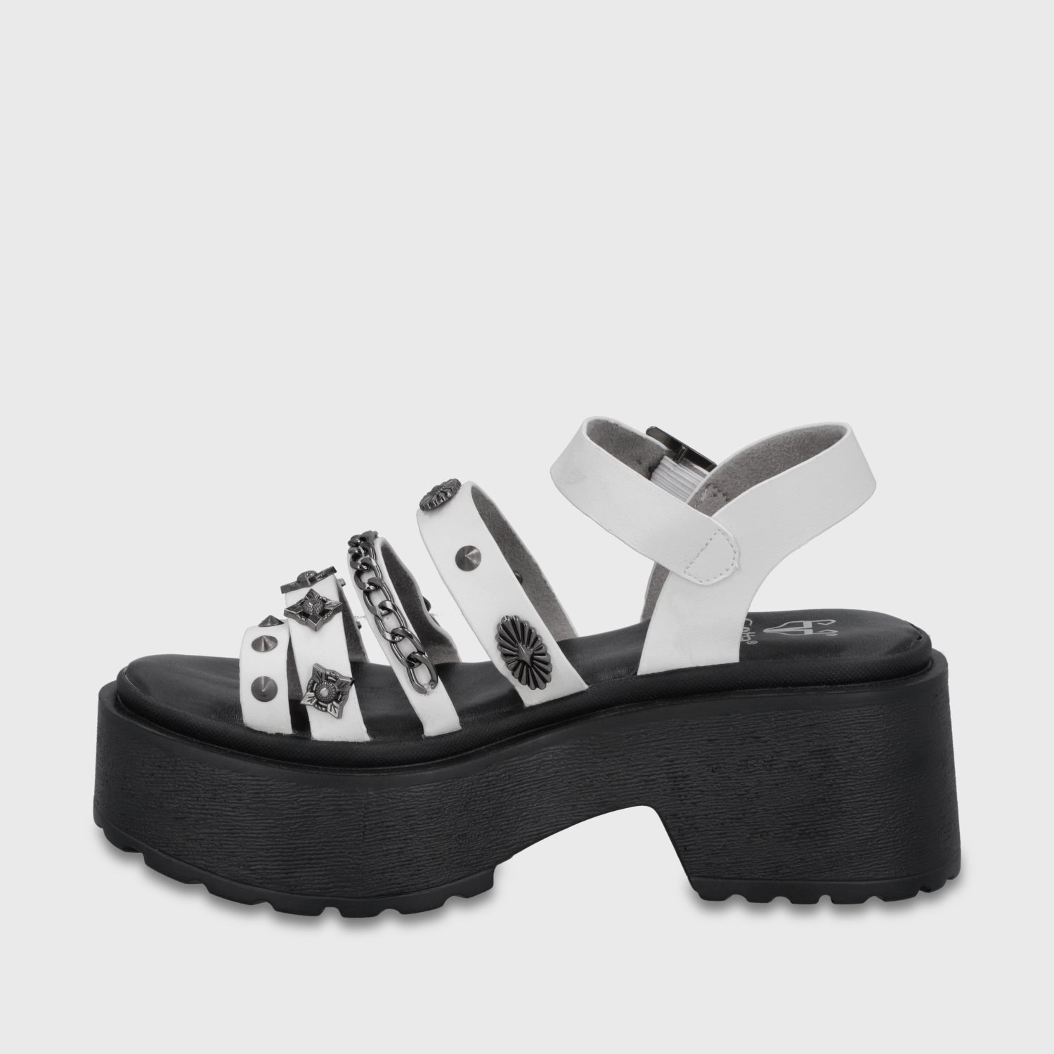 Sandalia Plataforma Blanca Mujer 45982